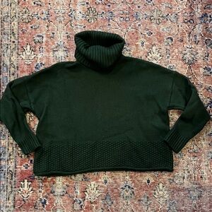 Madewell Green Turtleneck Sweater